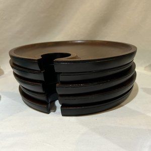 Pottery Barn Dark Brown charcuterie, boards with wine holders